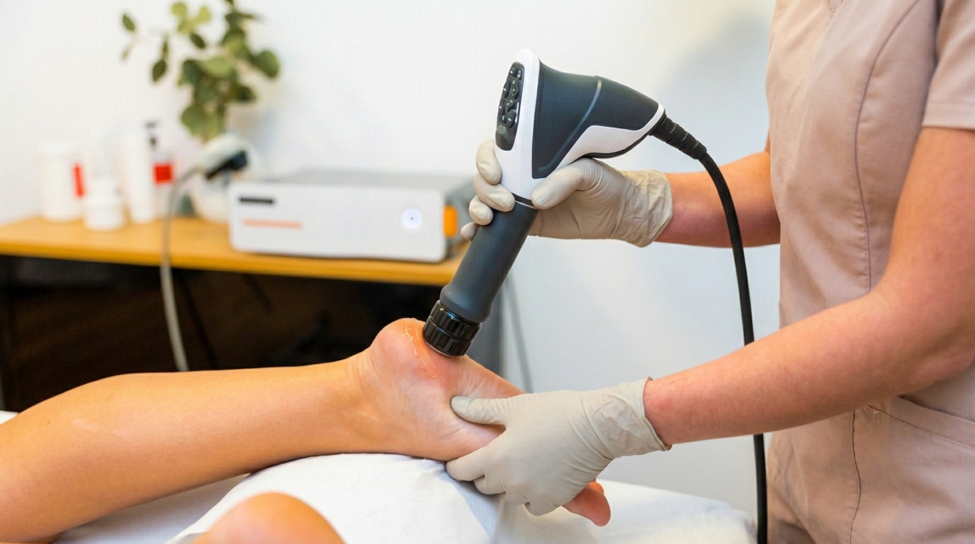 Shockwave therapy on heel